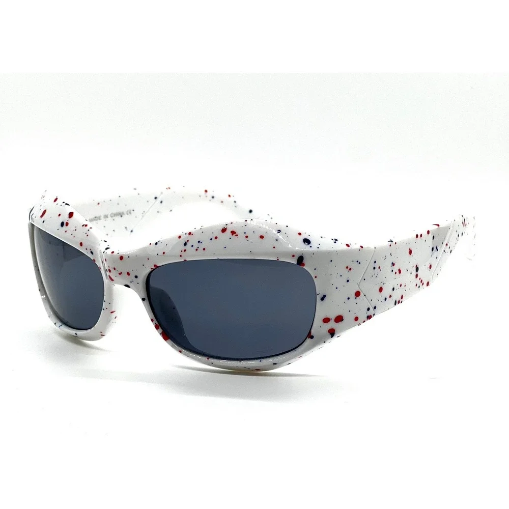 Sunglasses White Frame Black Lens Festival‎ Street Shades Sports Lentes Gafas